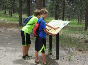 Kids hiking in Colorado