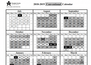 Douglas County School Calendar 2018-2019