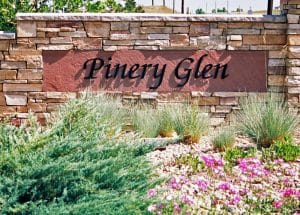 Main Entrance to Pinery Glen neighborhood