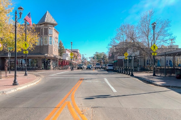 Mainstreet Parker, Colorado looking east 2019