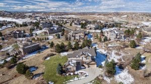 Aerial view of the Pradera neighborhood in Parker Colorado