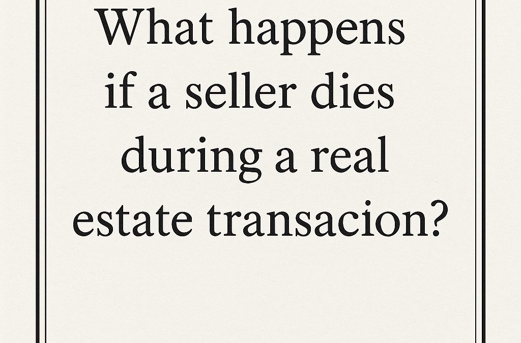 What happens if a seller dies during a real estate transaction?