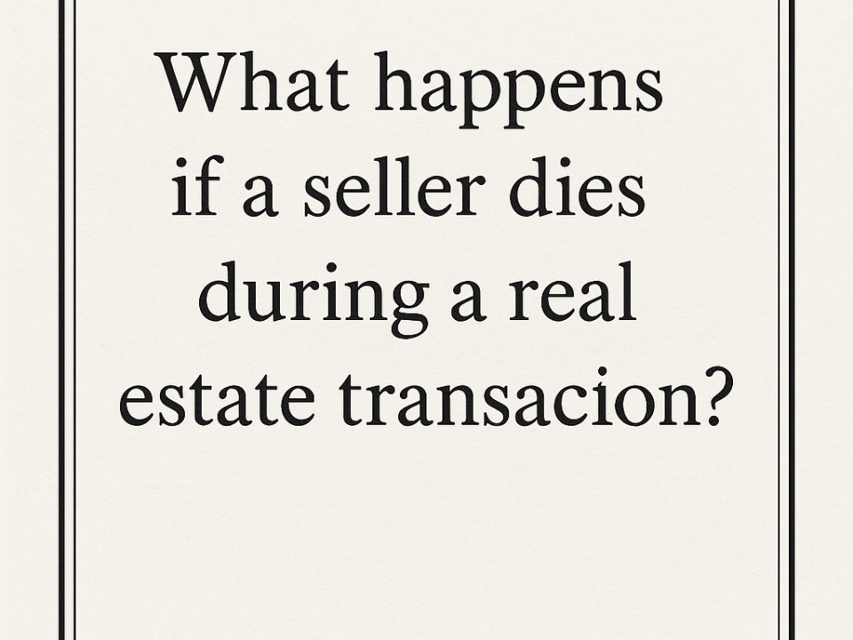 What happens if a seller dies during a real estate transaction?