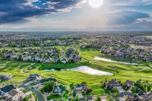 Blackstone Country Club Aurora CO golf course homes and neighborhood view