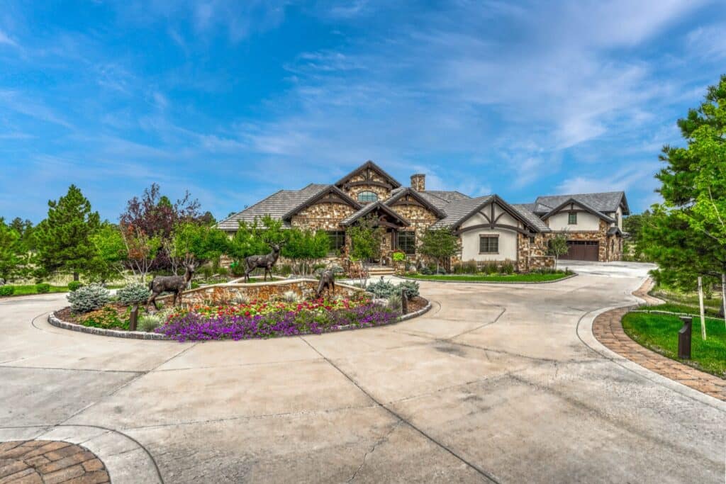 Luxury Sterling Custom Homes estate at 7996 Forest Keep Circle in Colorado Golf Club, Parker Colorado.